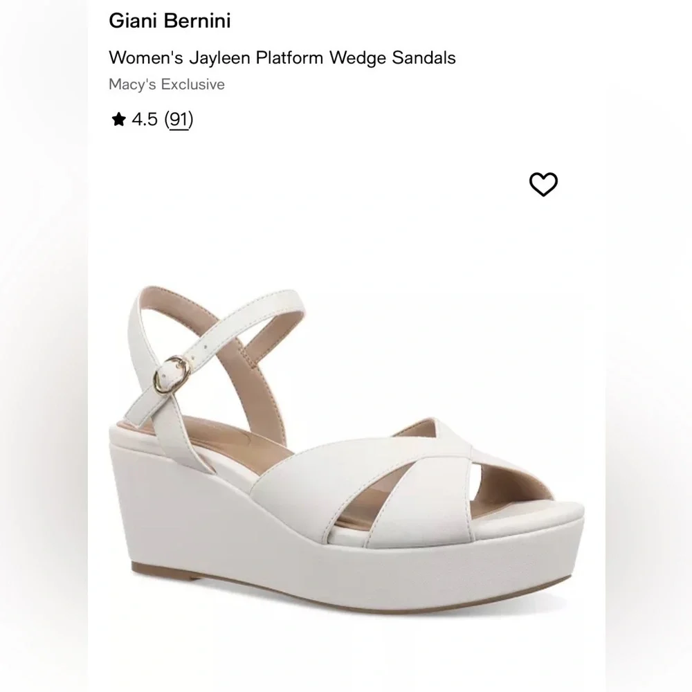 Giani Bernini White Platform Wedges